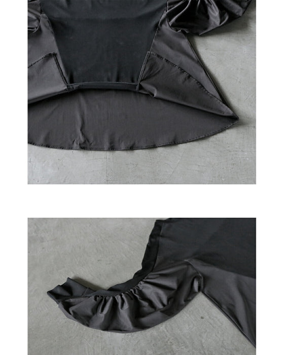 モードなひと癖。ギャザースリーブ変形トップス