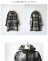 BIGジッパーが可愛い チェック柄軽量アウター