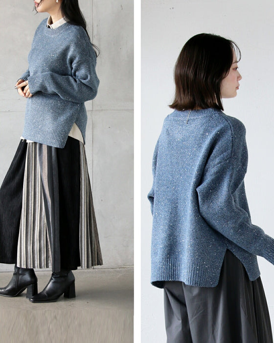 品よくやさしく煌めく やわもちニット