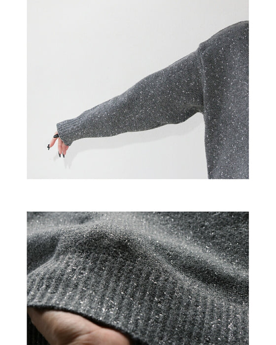 品よくやさしく煌めく やわもちニット