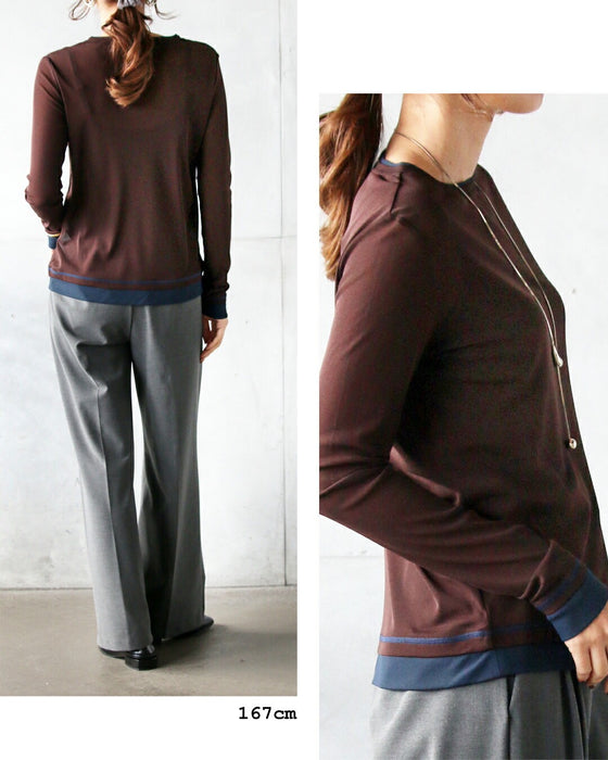 レイヤード見えで差がつく今っぽシアートップス