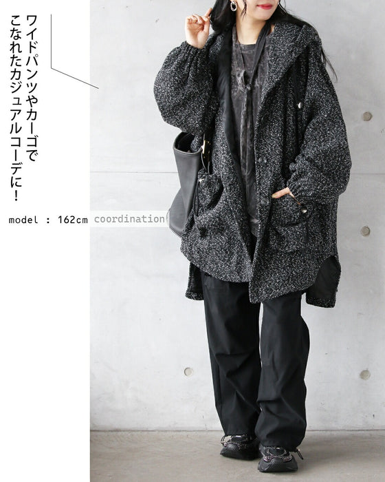 抜け感叶える ラフに着たい大人ツイード調アウター