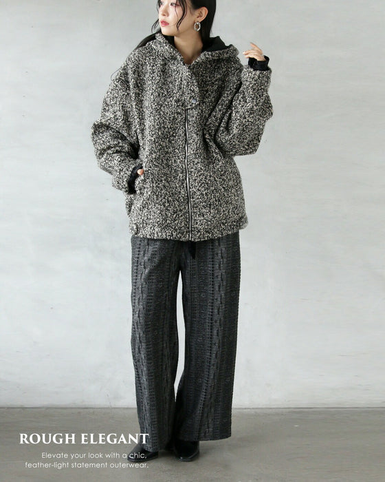 “質感”でつくる ふんわり×モード 上質ループヤーンアウター