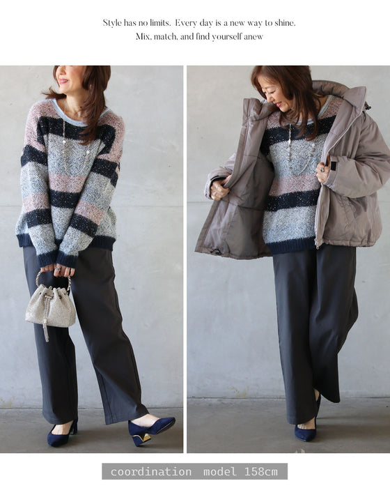 品よく抜け感をつくる 煌めくボーダーニット