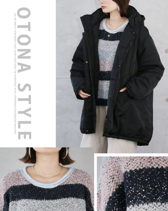 品よく抜け感をつくる 煌めくボーダーニット