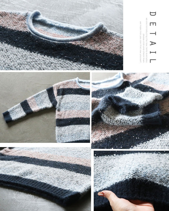 品よく抜け感をつくる 煌めくボーダーニット