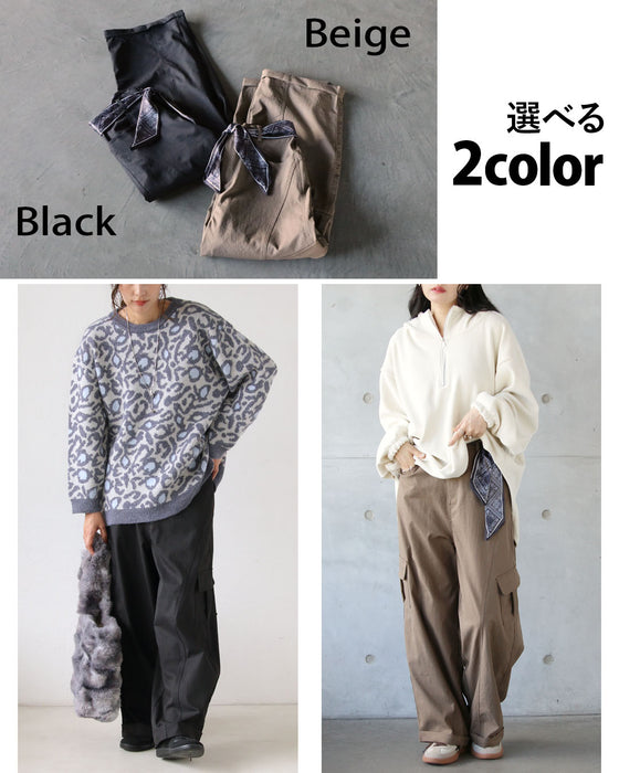 いつものカーゴがこなれ顔スカーフ付きカーゴパンツ