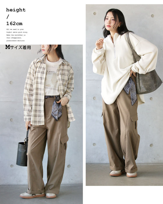 いつものカーゴがこなれ顔スカーフ付きカーゴパンツ