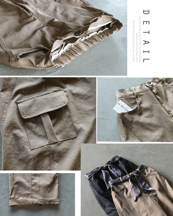 いつものカーゴがこなれ顔スカーフ付きカーゴパンツ