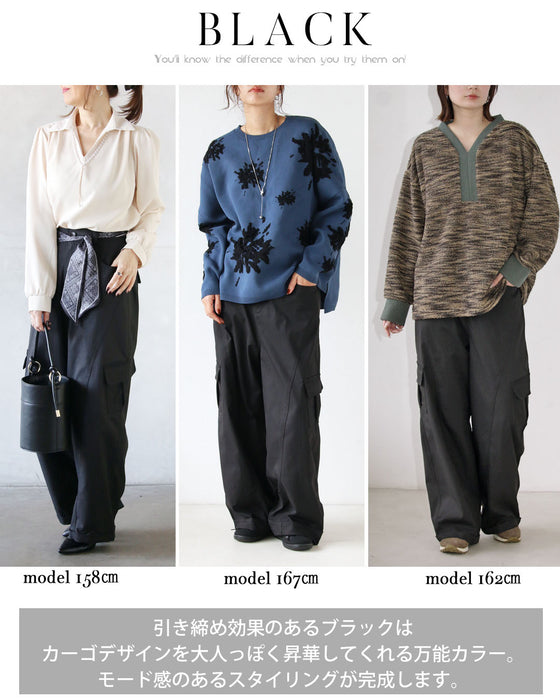 いつものカーゴがこなれ顔スカーフ付きカーゴパンツ