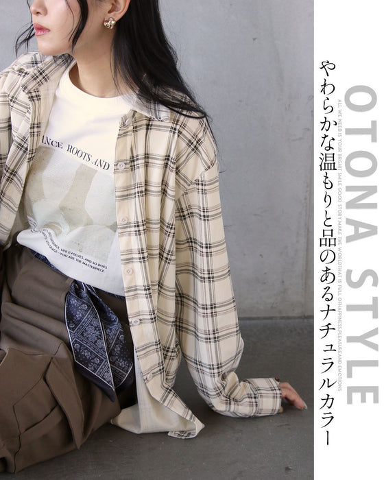 一枚でこなれ感がキマル。大人可愛いチェックシャツ