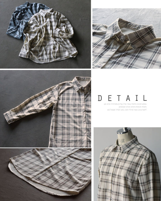 一枚でこなれ感がキマル。大人可愛いチェックシャツ
