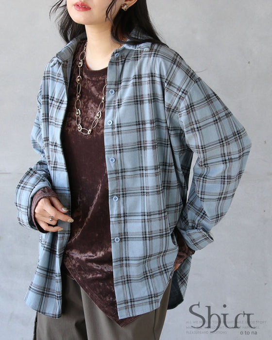 一枚でこなれ感がキマル。大人可愛いチェックシャツ
