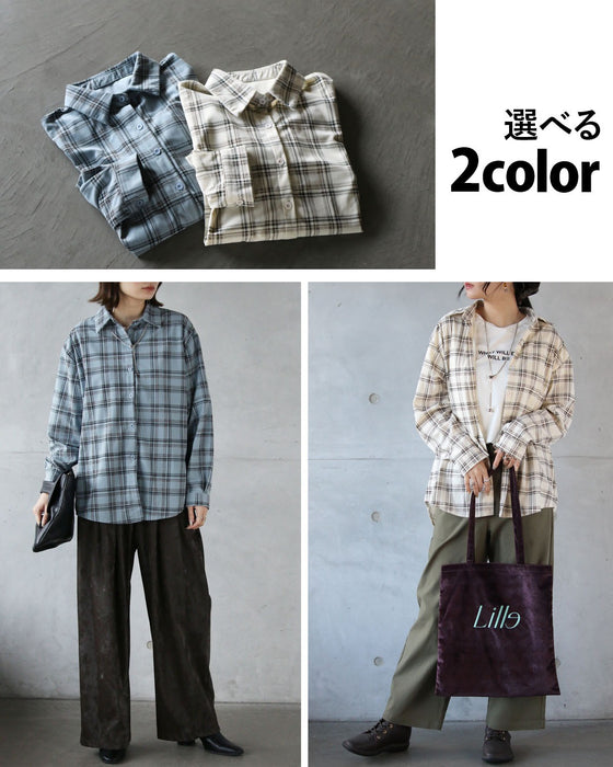 一枚でこなれ感がキマル。大人可愛いチェックシャツ