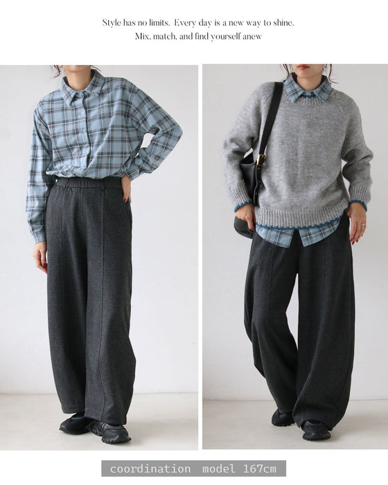 一枚でこなれ感がキマル。大人可愛いチェックシャツ