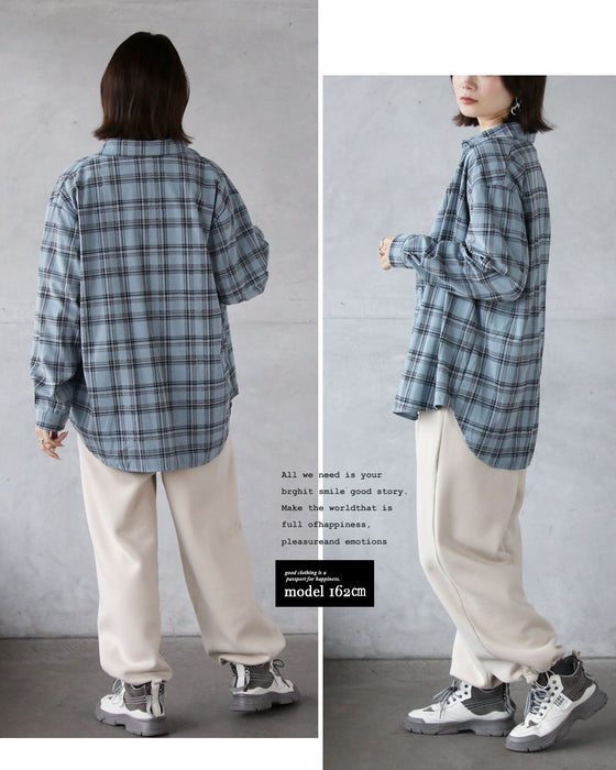 一枚でこなれ感がキマル。大人可愛いチェックシャツ
