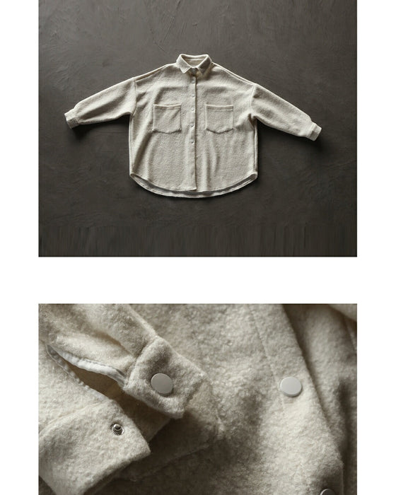 ふんわりあったか 着るだけこなれる 厚手シャツアウター