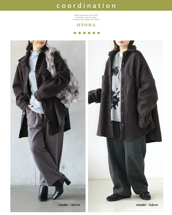 ふんわりあったか 着るだけこなれる 厚手シャツアウター