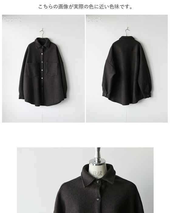 ふんわりあったか 着るだけこなれる 厚手シャツアウター