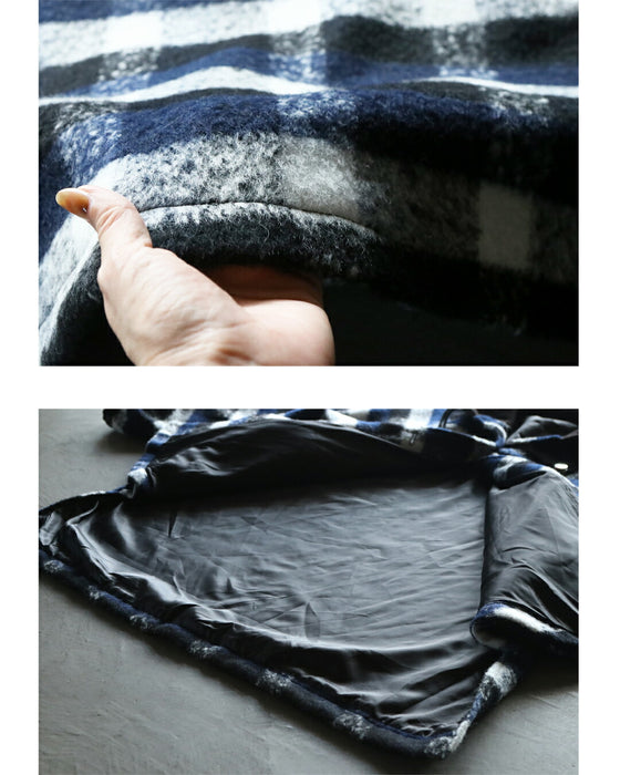 ゆるっと大人可愛いチェックアウター