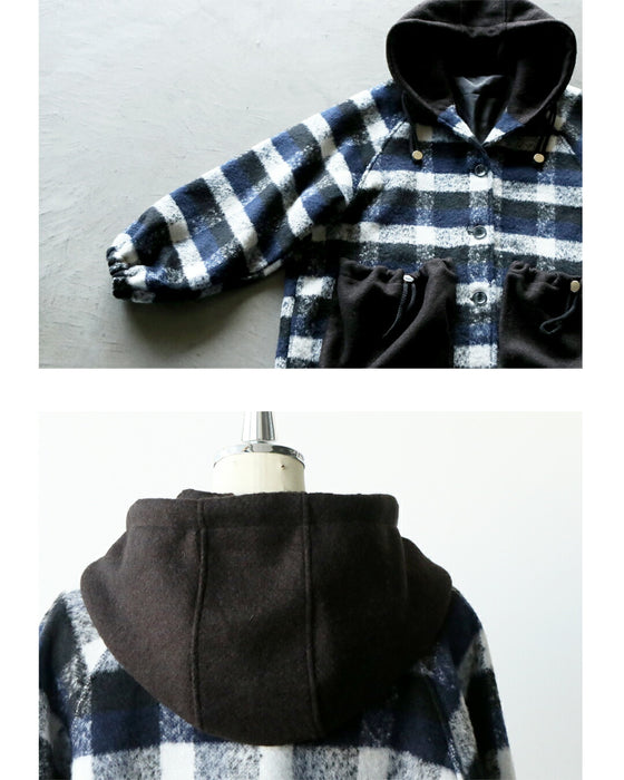 ゆるっと大人可愛いチェックアウター