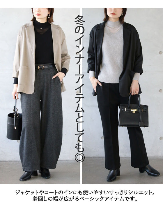 きれいめと抜け感が叶うシアー切替上品ニット