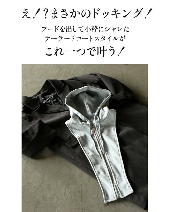 抜け感もカッチリも楽しめる“フードが外せる”2WAYテーラードコート