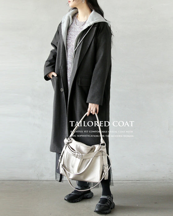 抜け感もカッチリも楽しめる“フードが外せる”2WAYテーラードコート