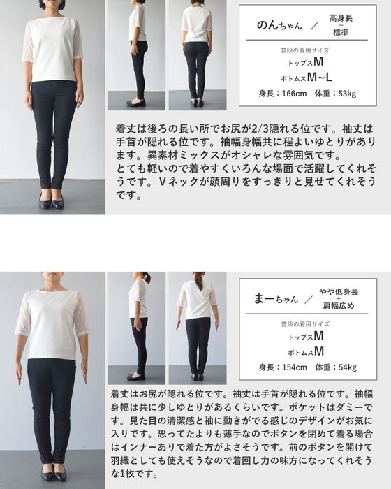 1枚でレイヤード風の洒落見えが完成する デニム×ニットの主役級カーデ