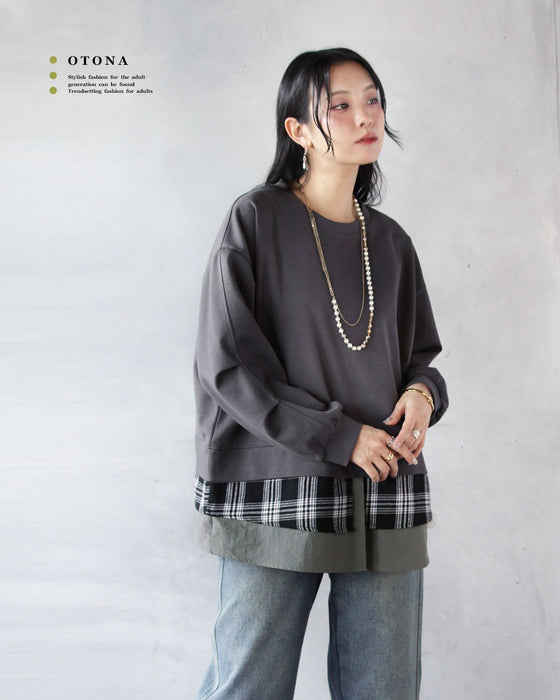 着るだけで、レイヤード上手。ドッキングデザイントップス