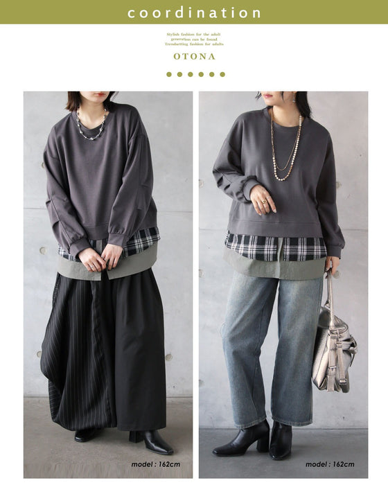 着るだけで、レイヤード上手。ドッキングデザイントップス