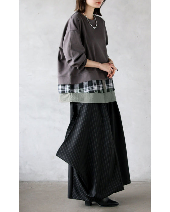 着るだけで、レイヤード上手。ドッキングデザイントップス