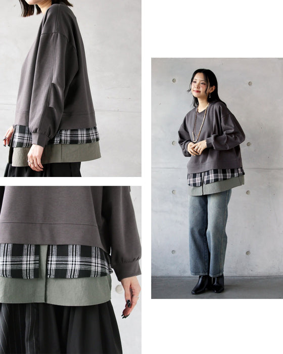 着るだけで、レイヤード上手。ドッキングデザイントップス