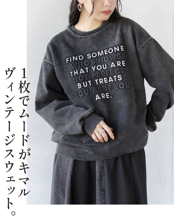 立体ロゴで大人の抜け感 ヴィンテージロゴスウェット