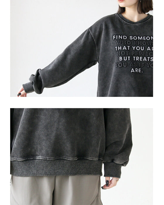 立体ロゴで大人の抜け感 ヴィンテージロゴスウェット