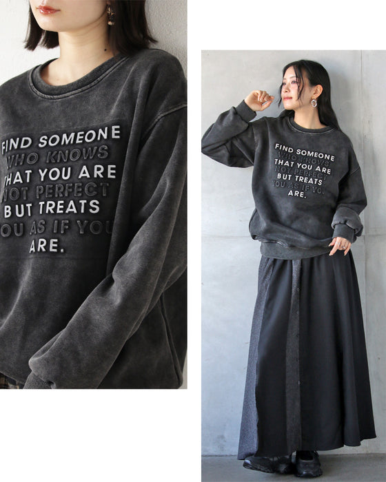 立体ロゴで大人の抜け感 ヴィンテージロゴスウェット