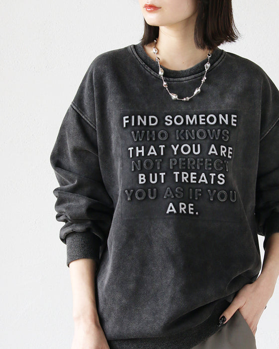 立体ロゴで大人の抜け感 ヴィンテージロゴスウェット