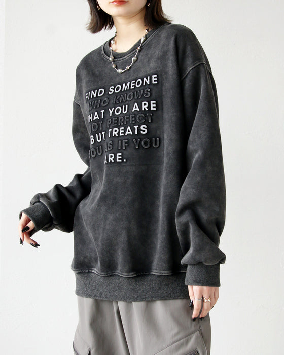 立体ロゴで大人の抜け感 ヴィンテージロゴスウェット