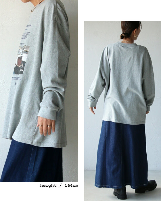 ゆるっと着るだけで大人の抜け感スタイルをつくる。 ロゴグラフィックロンT