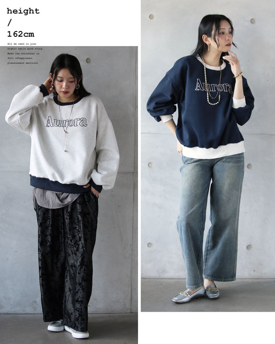 ロゴと配色が効く。洒落見えスウェット