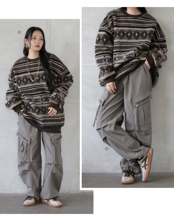 アウターいらず 裏起毛×ボアの超暖トップス