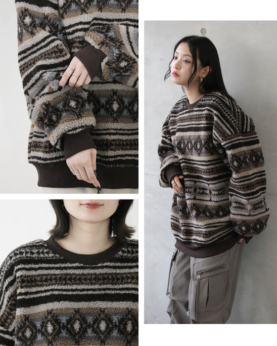 アウターいらず 裏起毛×ボアの超暖トップス