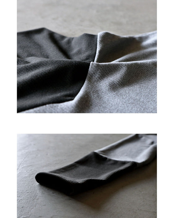 1枚でもサマになるバイカラー とろもち抜け感トップス