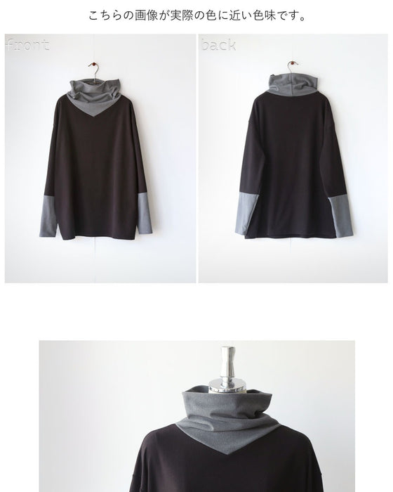 1枚でもサマになるバイカラー とろもち抜け感トップス