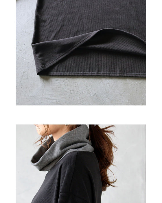 1枚でもサマになるバイカラー とろもち抜け感トップス