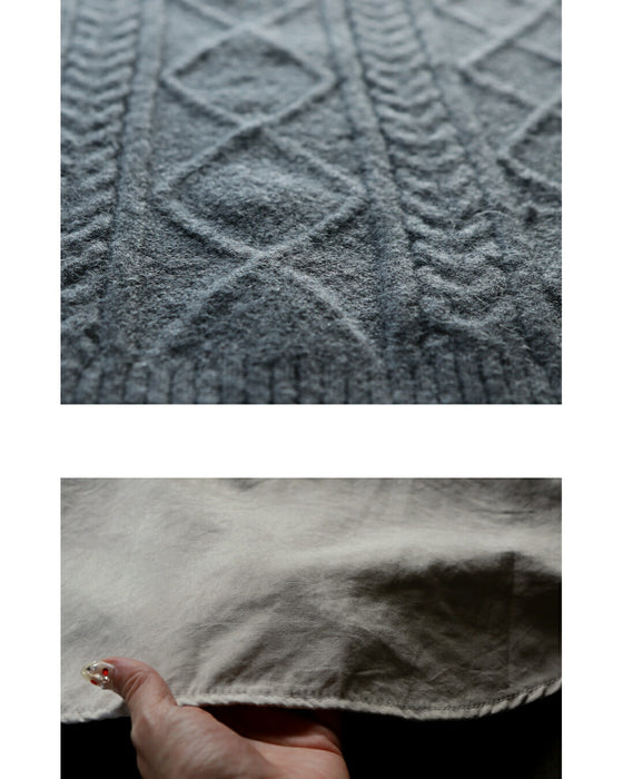 着映える大人の万能セット ケーブルベスト×シャツ2点セット