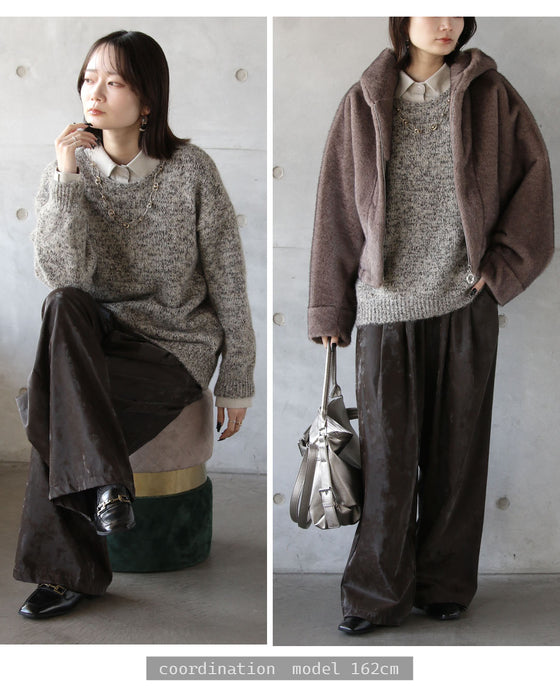 品のある抜け感を。大人のミックスカラーニット