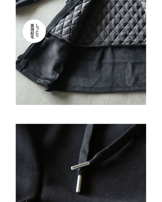 羽織った瞬間 ふわもち裏微起毛 キルティング切替コート