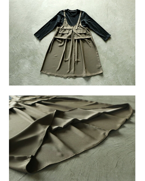 抜け感を一枚で叶えるドッキングワンピース