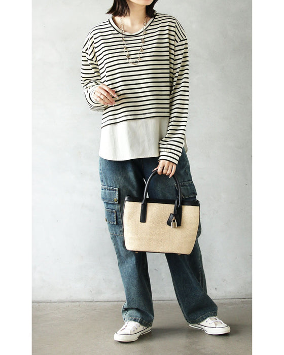 1枚で、こなれコーデが即完成 楽チンドッキングトップス